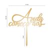Topper Acrilico Ouro A Vida Comeca Aos...