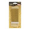 6 Velas Bubble Ouro 14cm