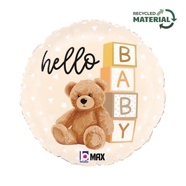 Balão Foil 18" Hello Baby Ursinho De Peluche