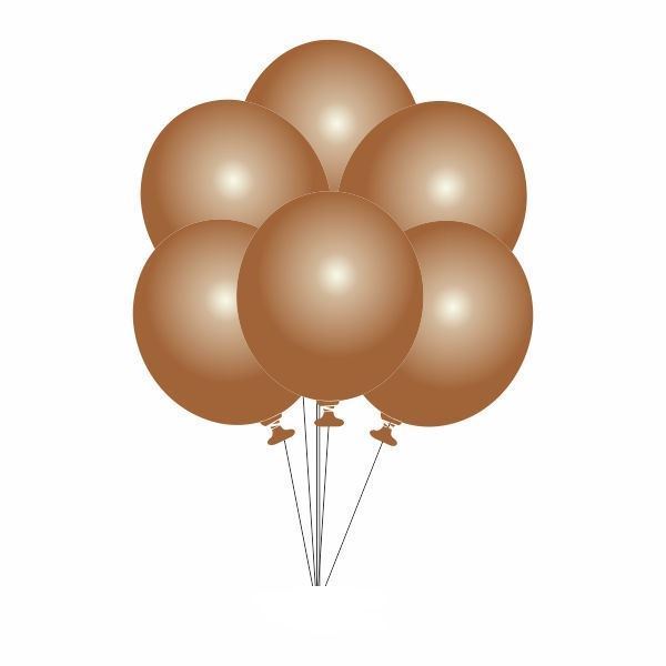 25 Balões 32cm Castanho Claro