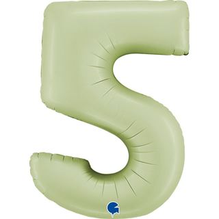 Balão foil Número 5 Verde Oliva