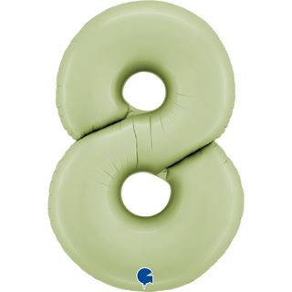 Balão foil Número 8 Verde Oliva