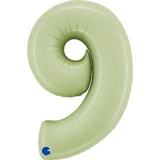 Balão foil Número 9 Verde Oliva