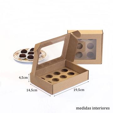 Caixa 6 Brigadeiros C/ Janela Kraft