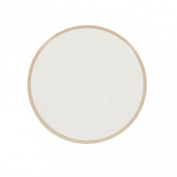 6 Pratos 22.5cm Creme E Camel