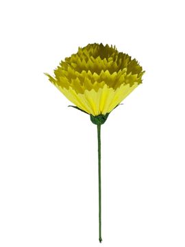 Cravo Em Papel Crepe Amarelo 23cm 6un