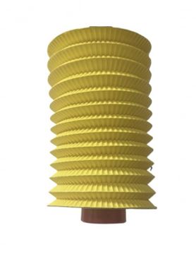 Lanterna De Papel Amarelo 15cm A Pilhas