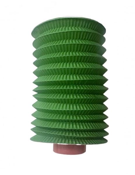 Lanterna De Papel Verde 15cm A Pilhas