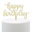 Topper Acrilico Ouro Happy Birthday