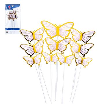 Topper Borboletas Lilás 18cm
