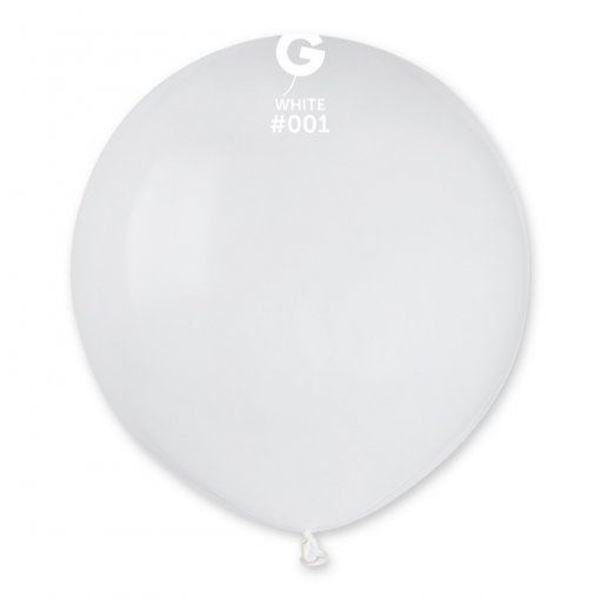 25 Balões Latex 19" Branco
