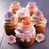 Set Laço Rosa Com Flores Pastel
