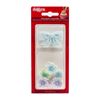 Set Laço Azul Com Flores Pastel