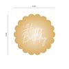 Aplique Ouro Flor Happy Birthday