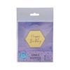 Aplique Ouro Hexagono Happy Birthday